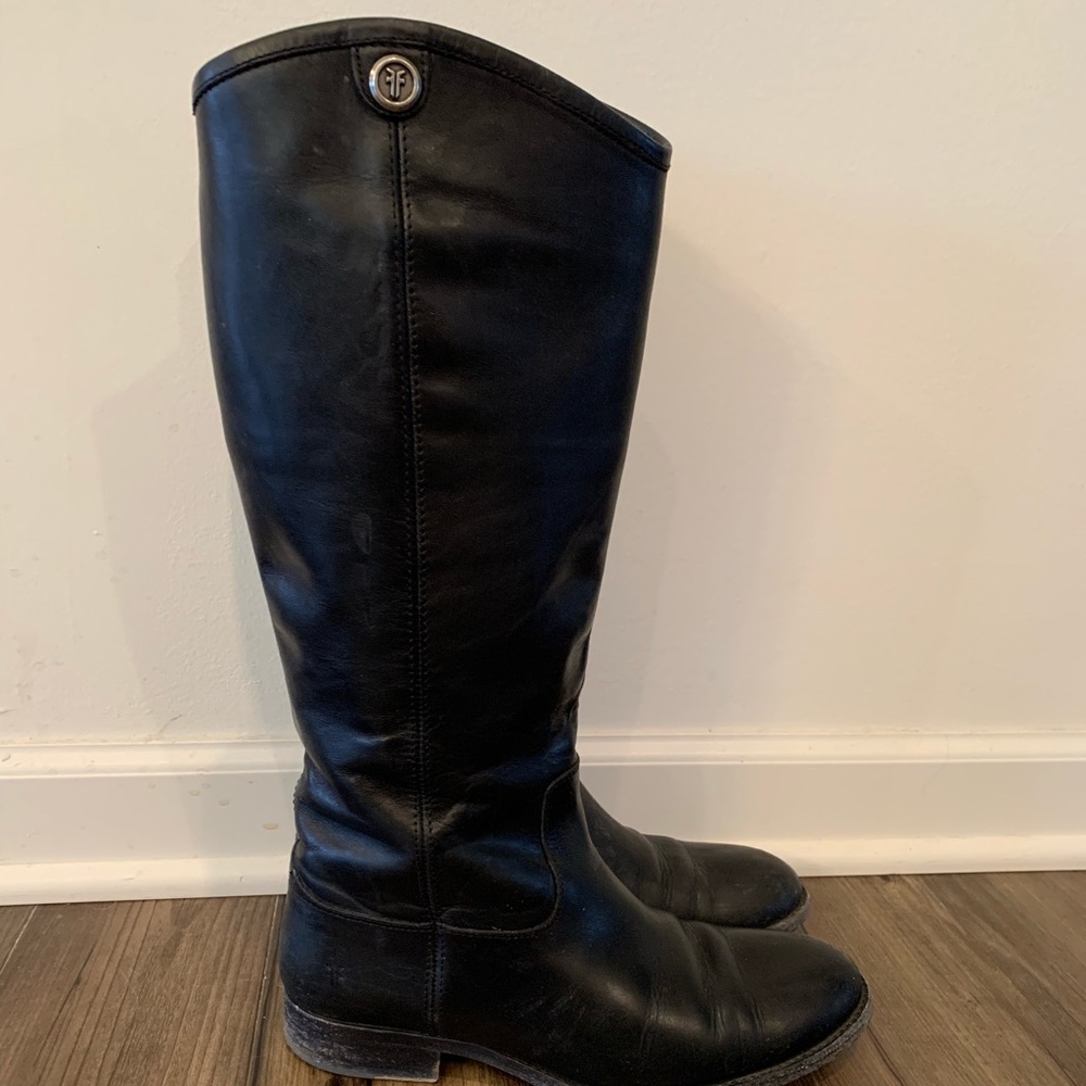 Frye Melissa pull on button boots